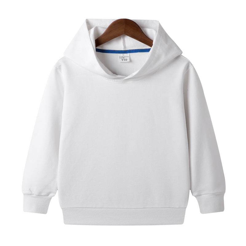 Customized Pure Cotton Hooded Blank Sweater For Middle And Small Children Customized Pure Cotton Hooded Blank Sweater For Middle And Small Children